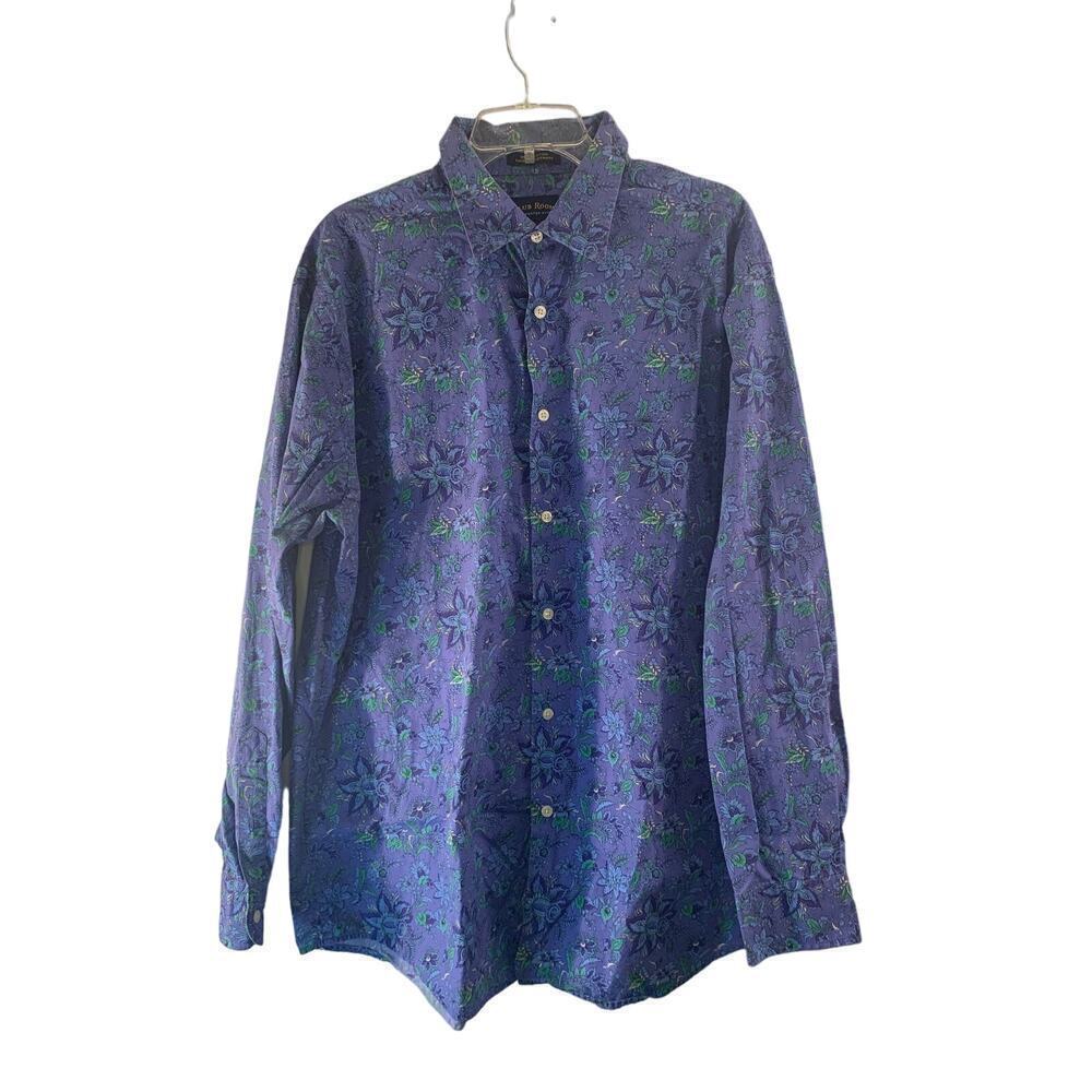 CLUB ROOM by CHARTER CLUB Men’s Paisley Button Down Long Sleeve Shirt / Size: XL